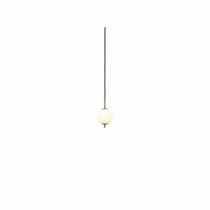 Metalowa lampa wisząca LED w kolorze mosiądzu ze szklanym kloszem ø 12 cm Audrey – UMAGE obraz