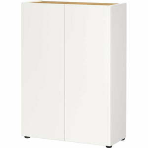 Biała szafka na buty w dekorze dębu 74x105x33 cm Alviano – Germania obraz