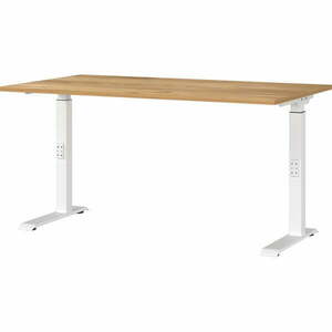Biurko z regulacją wysokości z blatem w dekorze dębu 80x140 cm Downey – Germania obraz