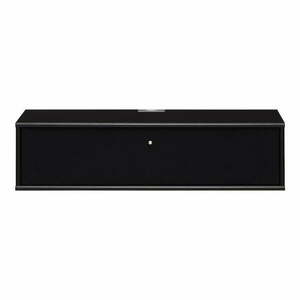 Czarna szafka pod TV w dekorze jesionu 89x22 cm Mistral – Hammel Furniture obraz
