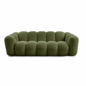 Zielona sofa z materiału bouclé 232 cm Hippolyte – Bobochic Paris obraz