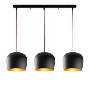 Czarna lampa wisząca z metalowym kloszem Berceste – Opviq lights obraz