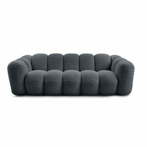 Ciemnoszara sofa z materiału bouclé 232 cm Hippolyte – Bobochic Paris obraz