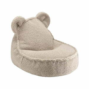 Jasnobrązowy dziecięcy worek do siedzenia z materiału bouclé Bear – Wigiwama obraz
