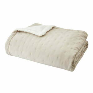 Kremowa narzuta pikowana z materiału sherpa 220x230 cm Cosy Nori – Catherine Lansfield obraz