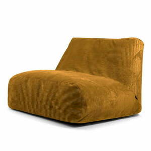 Musztardowy sztruksowy worek do siedzenia Sofa Tube – SLOWDOWN obraz