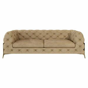 Jasnobrązowa aksamitna sofa 225 cm Chelsea Bis – Ropez obraz
