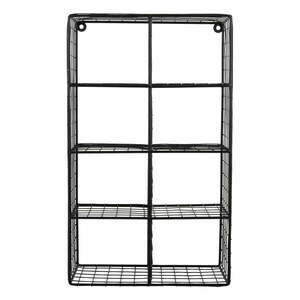 Czarna wielopoziomowa stalowa półka 30 cm Reja – PT LIVING obraz
