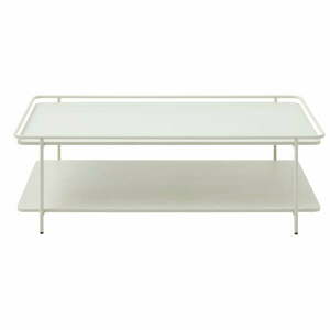 Jasnoszary metalowy stolik 55x110 cm Yuba – Unique Furniture obraz