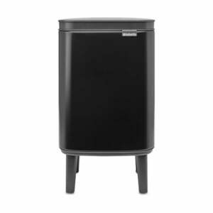 Stalowy kosz na śmieci w kolorze matowej czerni 4 l Bo Hi – Brabantia obraz