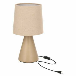Beżowa lampa stołowa z tekstylnym kloszem (wysokość 24, 5 cm) Satti – Candellux Lighting obraz