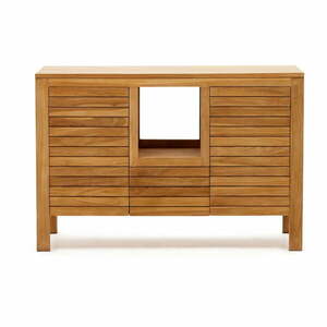 Niska szafka pod umywalkę z litego drewna tekowego 120x80 cm Neria – Kave Home obraz