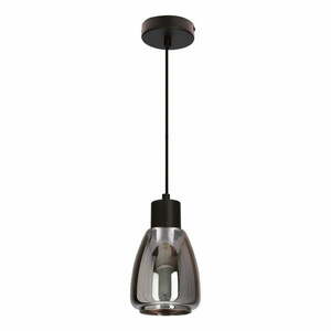 Czarna lampa wisząca ze szklanym kloszem ø 12 cm Moldo – Candellux Lighting obraz