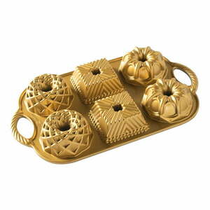 Forma na 6 babeczek w kolorze złota Nordic Ware Minimix, 800 ml obraz