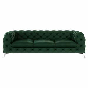 Ciemnozielona aksamitna sofa 243 cm Chelsea – Ropez obraz