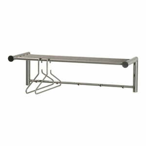 Metalowy wieszak ścienny w kolorze srebra z półką Suza – Spinder Design obraz