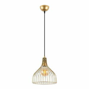Lampa wisząca w kolorze złota z metalowym kloszem ø 25 cm Cafu – Opviq lights obraz