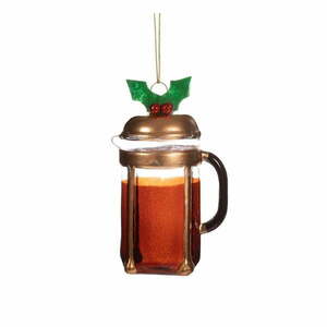 Szklana ozdoba świąteczna wykonana ręcznie ø 5, 5 cm Christmas Cafetiere – Sass & Belle obraz