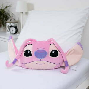 Polarowa poduszka dziecięca 41x32 cm Lilo and Stitch "Angel Pink" – Jerry Fabrics obraz