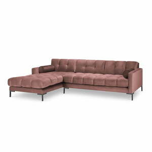 Różowy aksamitny narożnik Cosmopolitan Design Bali, lewostronny obraz