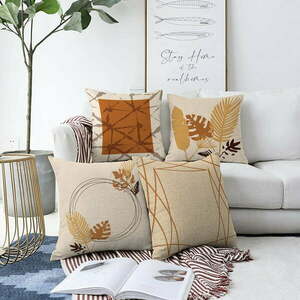 Zestaw 4 poszewek na poduszki Minimalist Cushion Covers Neutral, 55x55 cm obraz