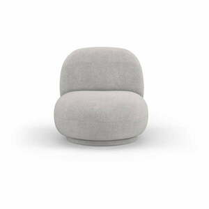 Jasnoszary fotel z materiału bouclé Chuck – Micadoni Home obraz