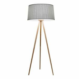Szara lampa stojąca SULION Bea, wys. 152 cm obraz