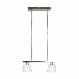 Biała lampa sufitowa ze szklanym kloszem 40x11 cm Hybryda – Candellux Lighting obraz
