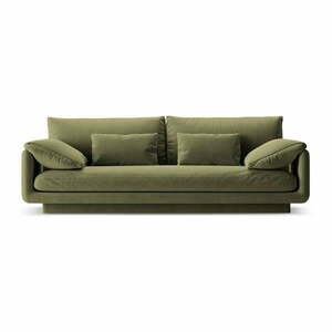 Jasnozielona aksamitna sofa 220 cm Torino – Micadoni obraz
