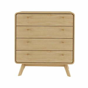 Wysoka komoda z drewna sosnowego w naturalnym kolorze 80x88 cm Cassie – Støraa obraz
