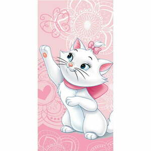 Różowy bawełniany ręcznik dziecięcy 70x140 cm Marie Cat "Butterfly" – Jerry Fabrics obraz