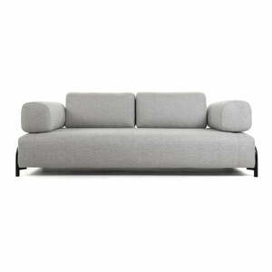 Jasnoszara sofa z podłokietnikami Kave Home Compo obraz
