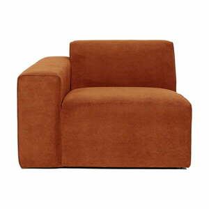 Pomarańczowa sztruksowa sofa modułowa w kształcie litery "U" Scandic Sting, lewostronna obraz