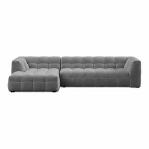 Szary aksamitny narożnik Windsor & Co Sofas Vesta, lewostronny obraz