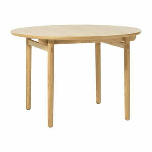 Okrągły rozkładany stół w dekorze dębu ø 120 cm Carno – Unique Furniture obraz