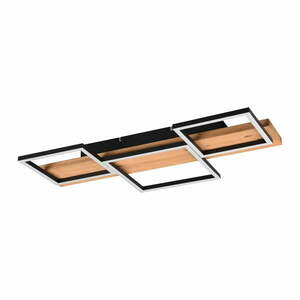 Czarno-naturalna lampa sufitowa LED ze ściemniaczem 34x65 cm Harper – Trio obraz