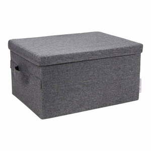 Szary tekstylny pojemnik z pokrywką 30x40x22 cm Soft Storage – Bigso obraz