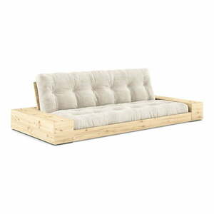 Biała sztruksowa rozkładana sofa 244 cm Base – Karup Design obraz