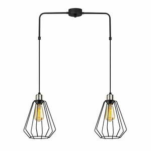 Czarna metalowa lampa wisząca Opviq lights Straton obraz