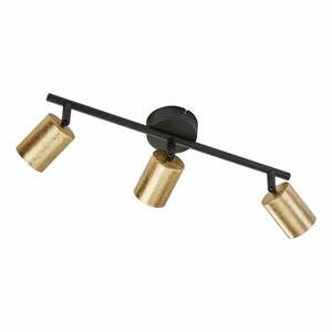 Lampa sufitowa w czarno-złotym kolorze z metalowym kloszem ø 8 cm Vano – Fischer & Honsel obraz