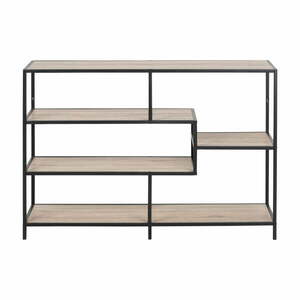 Czarno-naturalny regał w dekorze dębu 114x78 cm Seaford – Actona obraz