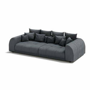 Ciemnoszara sztruksowa rozkładana sofa 310 cm Vanessa – Ropez obraz