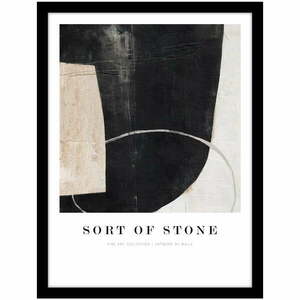 Obraz 32x42 cm Sort Of Stone – Malerifabrikken obraz