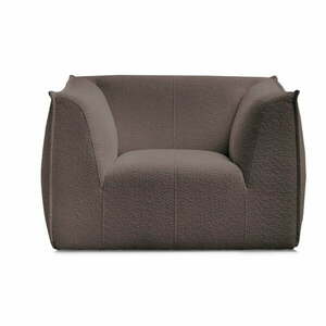Brązowy fotel z materiału bouclé Giorgia – Bobochic Paris obraz