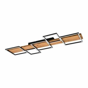Czarno-naturalna lampa sufitowa LED ze ściemniaczem 44x115 cm Harper – Trio obraz