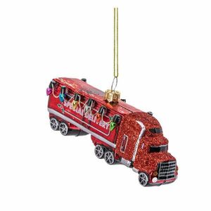 Szklana ozdoba świąteczna wykonana ręcznie 4, 5 cm Red Truck – Sass & Belle obraz