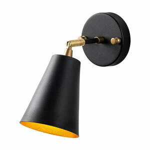 Kinkiet w czarno-złotym kolorze ø 10 cm Evander – Opviq lights obraz