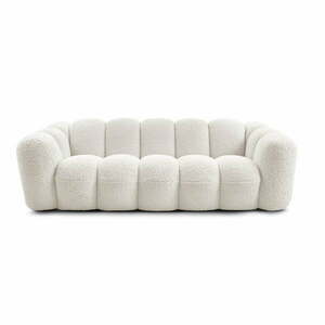 Biała sofa z materiału bouclé 232 cm Hippolyte – Bobochic Paris obraz