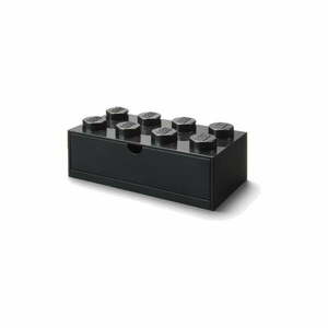 Czarna skrzynka na biurko z szufladą Brick - LEGO® obraz
