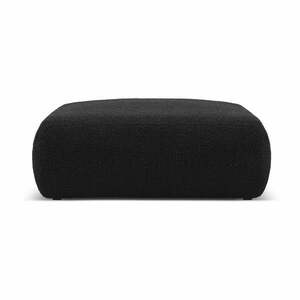 Czarny puf z materiału bouclé Molino – Micadoni Home obraz